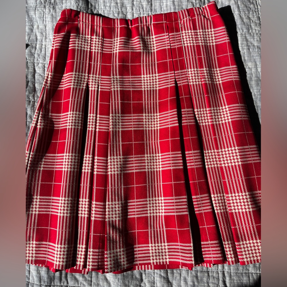 Vintage Country Set red plaid skirt